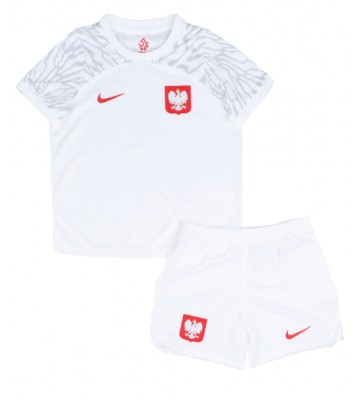 Polen Hjemmebanesæt Børn VM 2022 Kort ærmer (+ korte bukser)